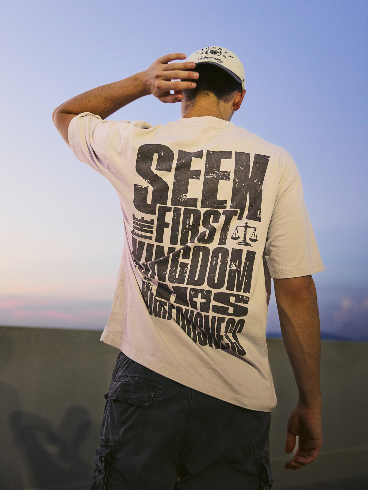 Seek First Drop Shoulder Tee